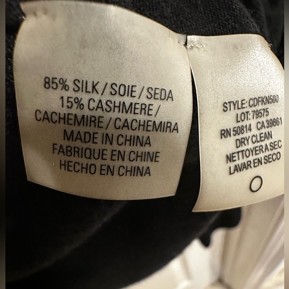 Elie Tahari silk/cashmere black ruffle sweater - Picture 4 of 4